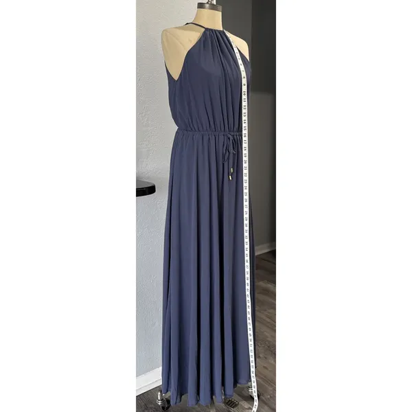 Lulus Halter Neck Blue Maxi Gown Formal Dress Evening Prom Party Dress Large - Image 10