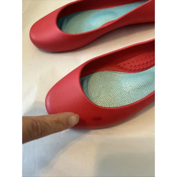 Oka B Taylor Ballet Flats Mary Jane Matte Cherry Size‎ 9 EU 39 Made U.S.A - Image 2
