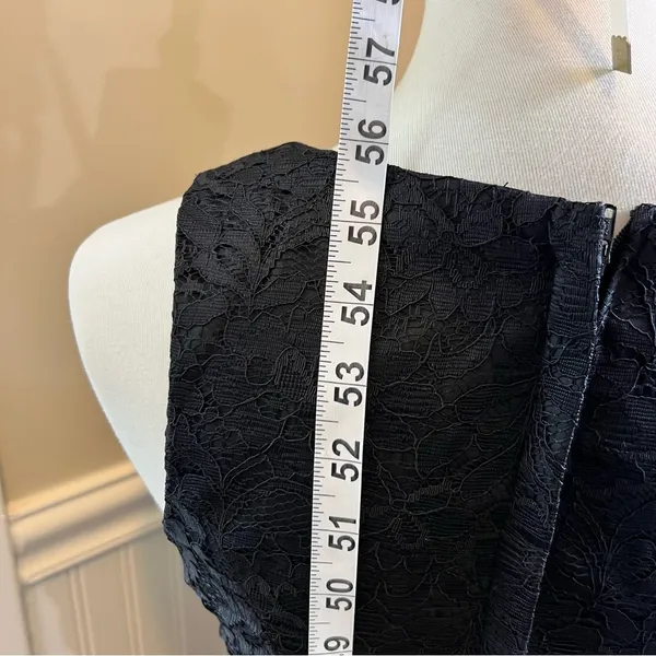 Boutique Black Lace Overlay Sleeveless Formal Maxi Gown Dress Size 10 - Image 7