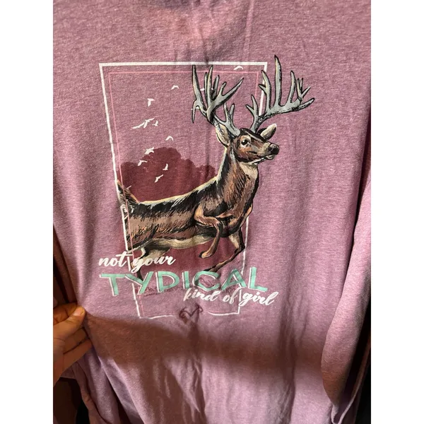 Women's Realtree Pink Long Sleeve Graphic Tee Casual Comfort - Image 5