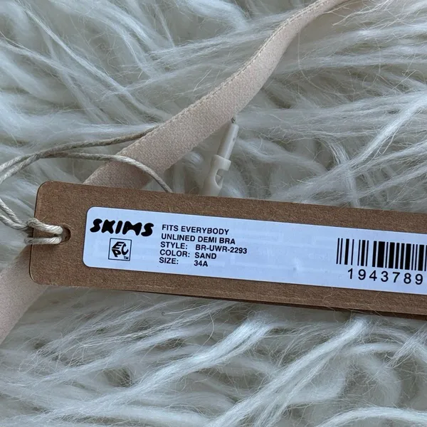 Skims Fits Everybody Unlined Demi Bra Sand Size 34A - Image 8