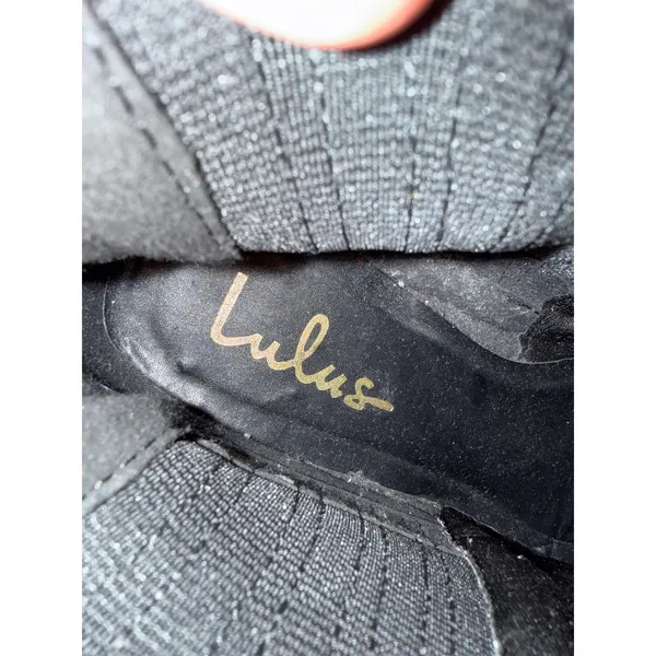 Lulus Womens Black Faux Suede Pointed Toe Block Heel‎ Ankle Boots Size 7 - Image 5