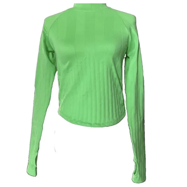 FP Movement $68 NWT Free People Pullover Top Long Sleeve Crew M/L Green Stretch - Image 8