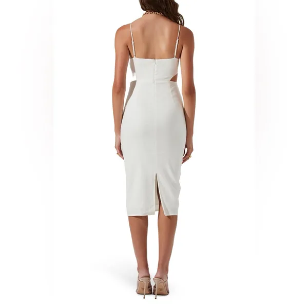 Astr Didion Cutout Sleeveless Linen‎ Blend Dress size large - Image 3