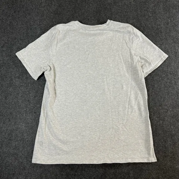Lululemon Womens Light Gray Heather Short Sleeve Athletic Crew Neck Tee Top - Image 2