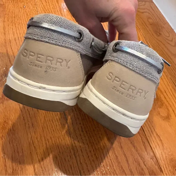 Sperry Top-Sider Angelfish Gray Leather Boat Shoes Women’s 8.5 - Image 4