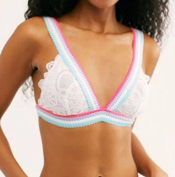 Free People Mika Lace Triangle Bralette - Image 2