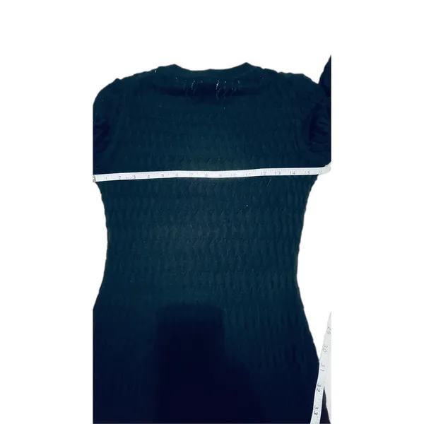 Gap Black Textured Long Sleeve Midi Sweater Dress XS‎ Petite S/792737-00 NEW - Image 6