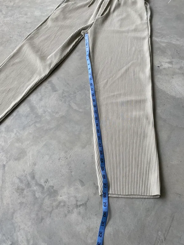 Ribbed High Waisted Drawstring Trouser Pants - Image 8