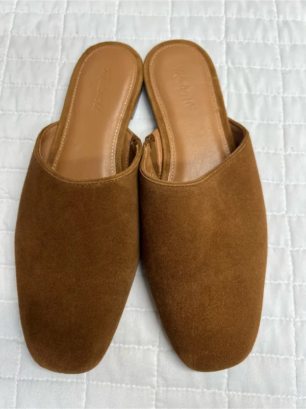Madewell The Mylie Glove Mule in Glaze Walnut Brown Suede Size 6 - Image 8