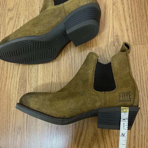 FRYE supply wheat brown oil resistant ankle slip on chelsea boot size 7 fr40502f - Image 4