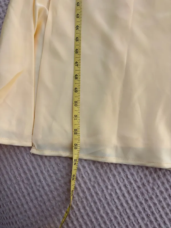 Show Me Your Mumu Anderson Maxi Dress Pale Yellow Luxe Satin - Image 7