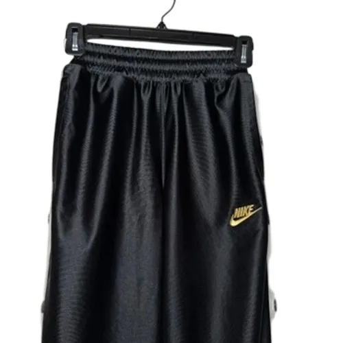 Nike Glam Dunk Popper Pants Black Satin Snap Side‎ Wide Leg XS CI9972-010 - Image 7