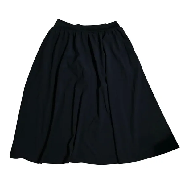 Halara Size L Midi Skirt A Line Black Pockets Crossover Waist Built in Briefs - Image 2