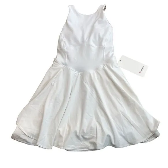 Lululemon Women’s‎ Size 2 Court Crush Tennis Dress Solid White Sporty New - Image 2