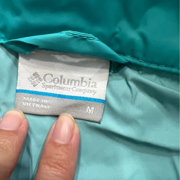 Columbia Women’s Blue Hooded Windbreaker Jacket Size M - Image 3