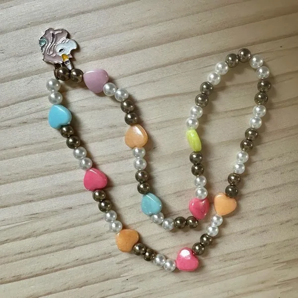 Pastel Heart Unicorn Beaded Necklace – Cute Kitsch Charm - Image 4