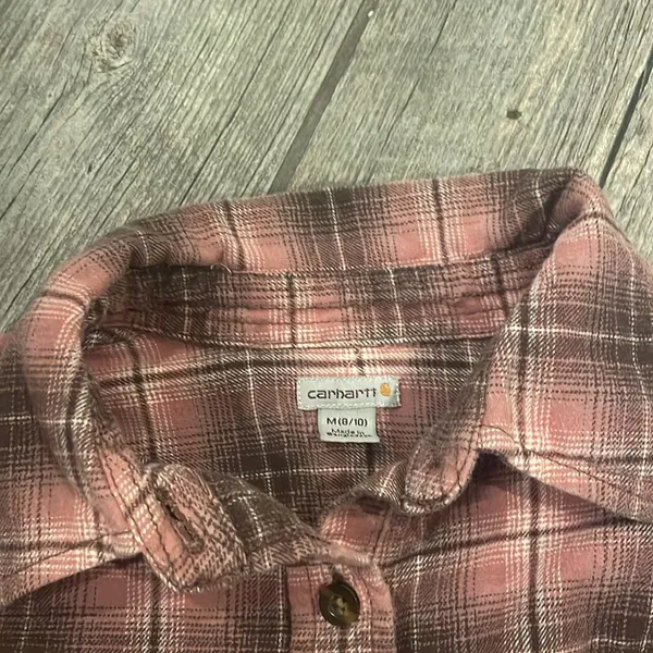 Carhartt women’s plaid button-down - Image 3