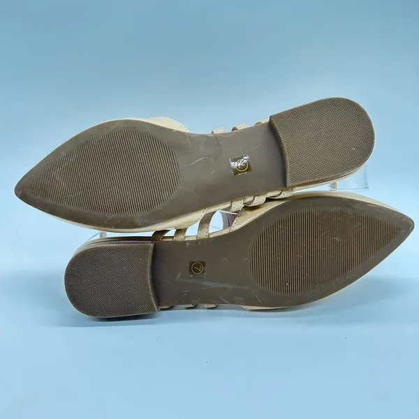 Journee Collection Sandal Womens 7 Tan Brinnery Ballet Flat Sandals‎ - Image 6