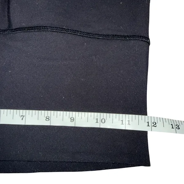 Lululemon Fold Over Leggings‎ Women 4 Black Good High Rise Crop Yoga Activewear - Image 5