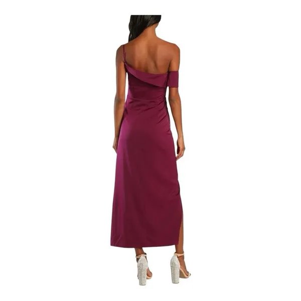 Lulus Showing Off A Little Magenta Asymmetrical Tulip Midi Dress XS Formal NWT - Image 2