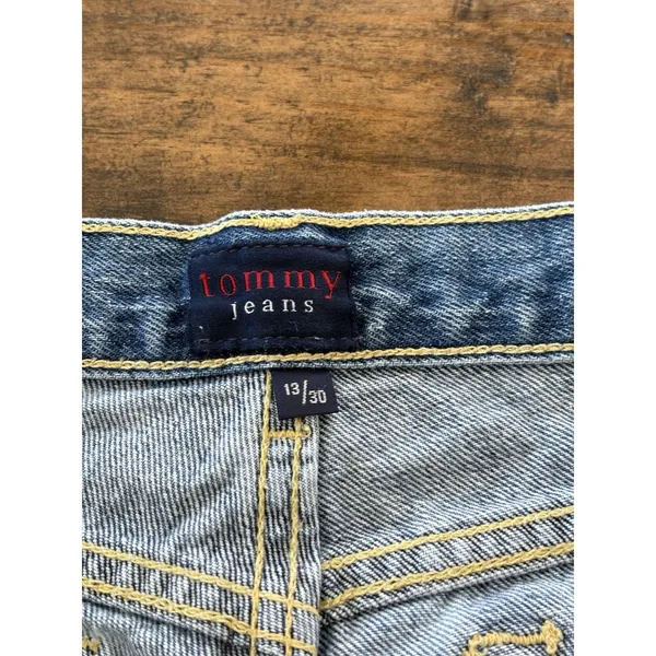 Tommy Hilfiger Jeans Womens 13/30 Vintage Freedom Y2K Pants Flag Patch USA Adult - Image 12