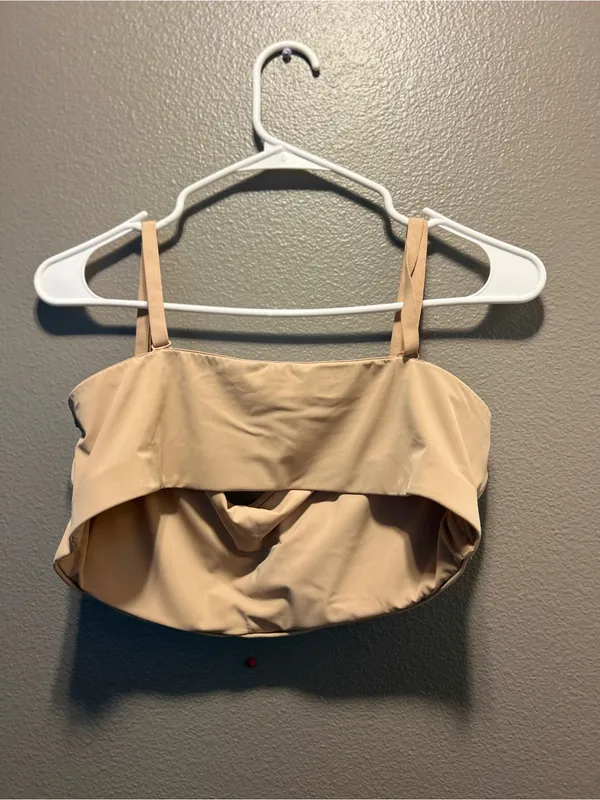 Gap GapBody Convertible Strapless Bandeau Bralette Size Large Nude Tan Multi Way Bra - Image 2