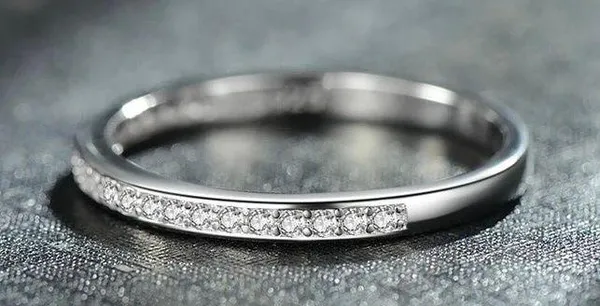 Sterling Silver SIZE 6 925  Stackable Dazzling Cubic Zirconia Ring - Image 3