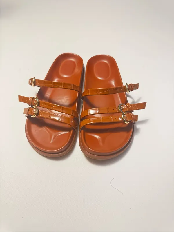 Jcrew Women's Double-Strap Slide Sandals with Buckles Sz 8 - Image 5