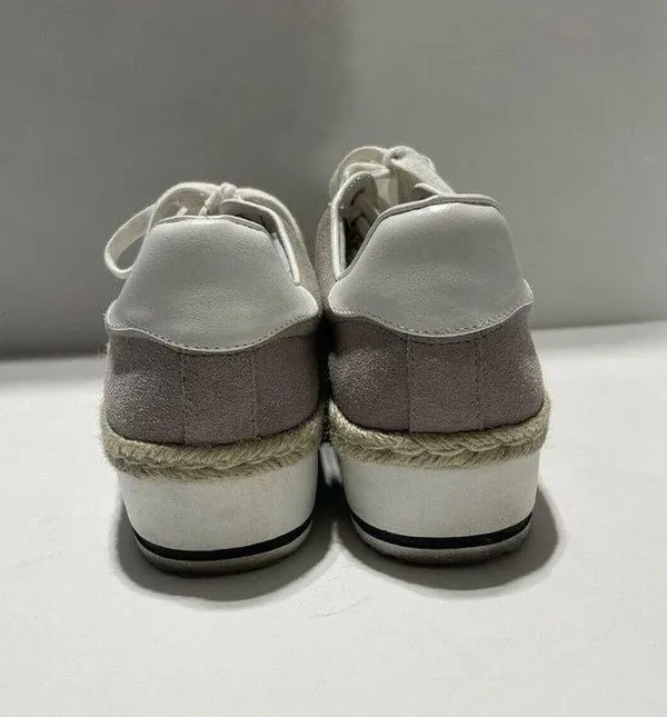 Steve Madden Rule Platform Suede Taupe Sneakers Size 9.5 - Image 3