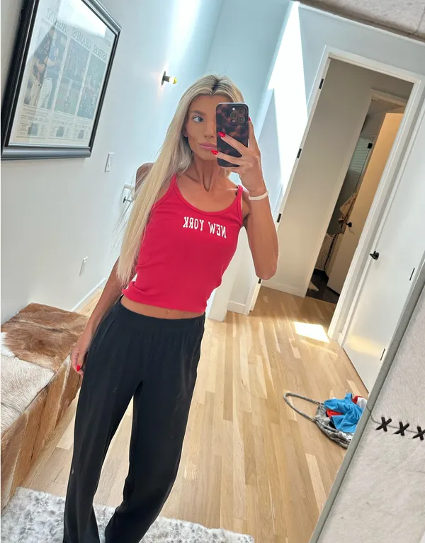 Brandy Melville Red New York Tank Top - Image 2