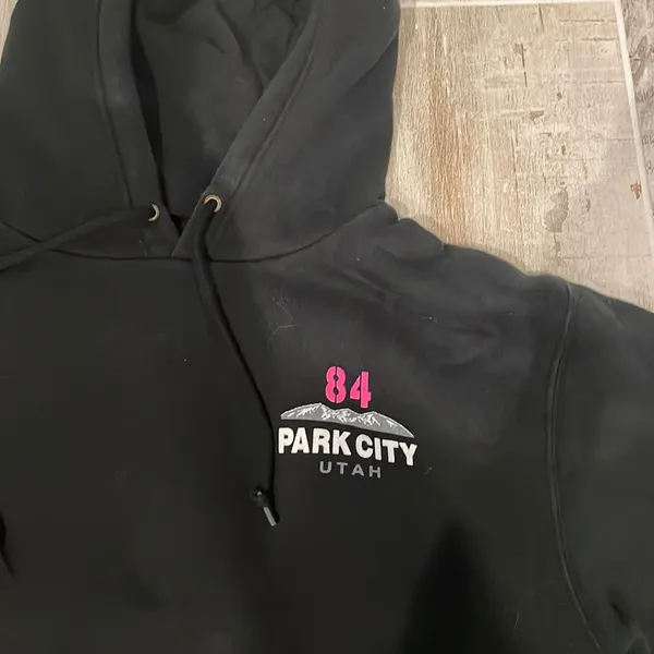 Park City Black Hooded Jansport Sweatshirt - Image 2