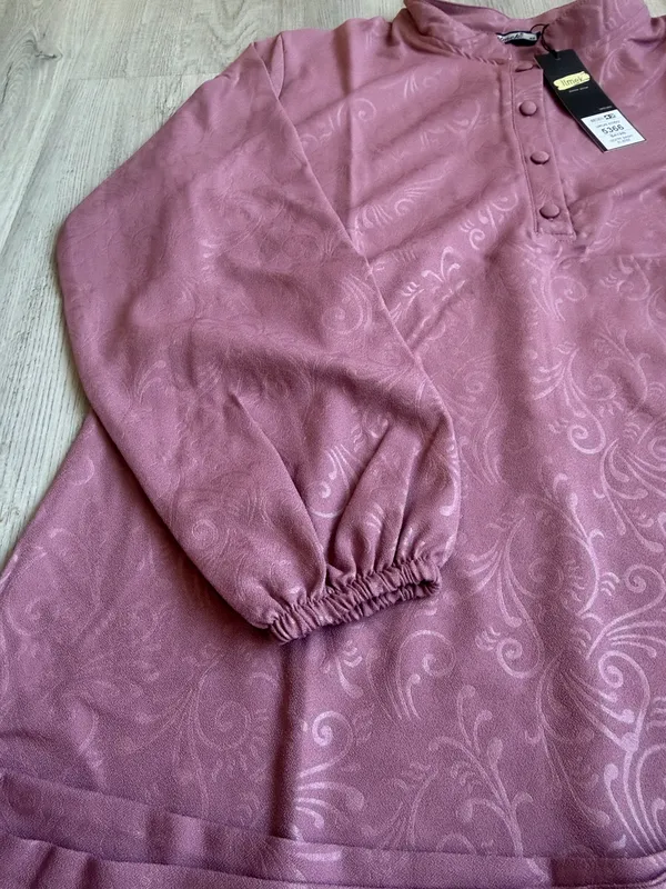 Ilmek Long Pink Dress, Size 42, NWT — Elegant, Long-Sleeve, with Belt - Image 6