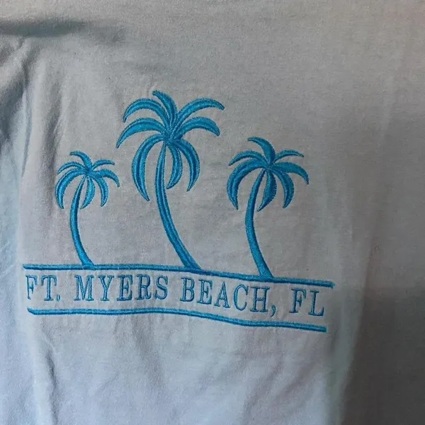Fort Myers Beach Florida palm tree t-shirt - Image 2