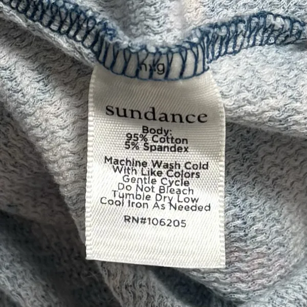 Sundance Blue Pink Floral‎ Long Sleeve Waffle Knit Thermal Top Feminine XS - Image 10