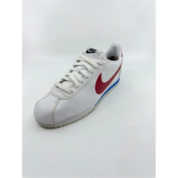 Nike Womens Size 9 White Red Blue Cortez Classic Leather Sneakers 807471-103 - Image 6