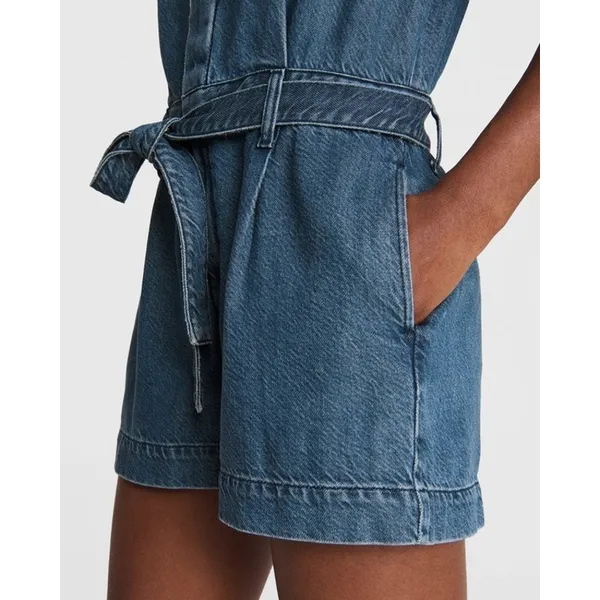 Rag &‎ Bone Featherweight Surplus Romper Size XXS Blue - Image 2