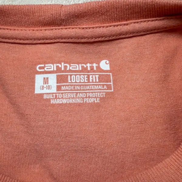 Carhartt Womens Loose Fit Peach Coral Short Sleeve Graphic Tee Size Medium‎ - Image 6