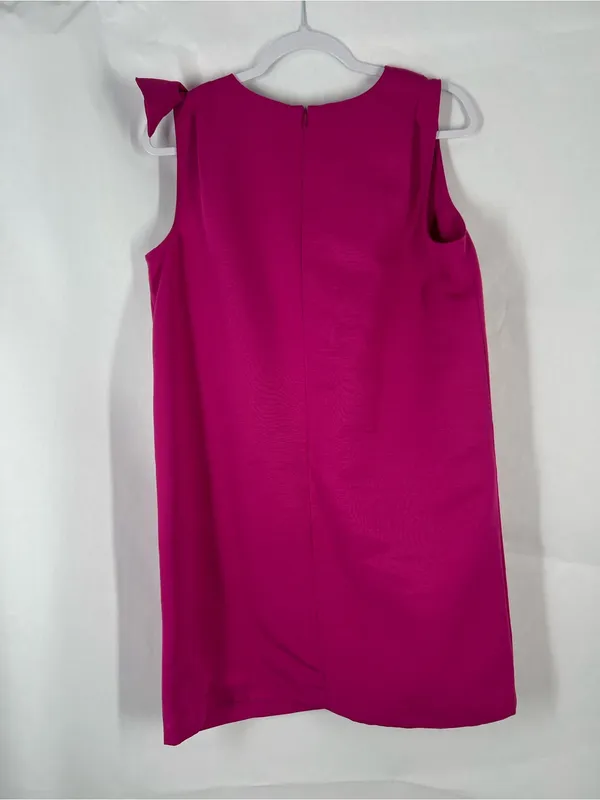 Ann Taylor Factory Sleeveless Shift Dress with Shoulder Bow Fuchsia NWT Size 10 - Image 9
