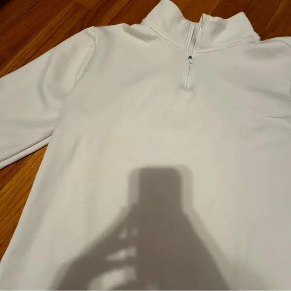 Nike Therma-Fit Long Sleeve Sweatshirt White Large - Image 2