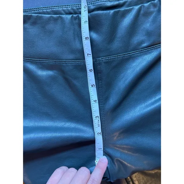 GB Gianni Bini Faux Leather Leggings in Deep Forest Green Size Small - Image 8