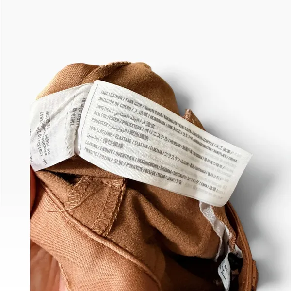 Abercrombie & Fitch The skinny ultra high rise Brown Faux Leather Pants 6S - Image 5
