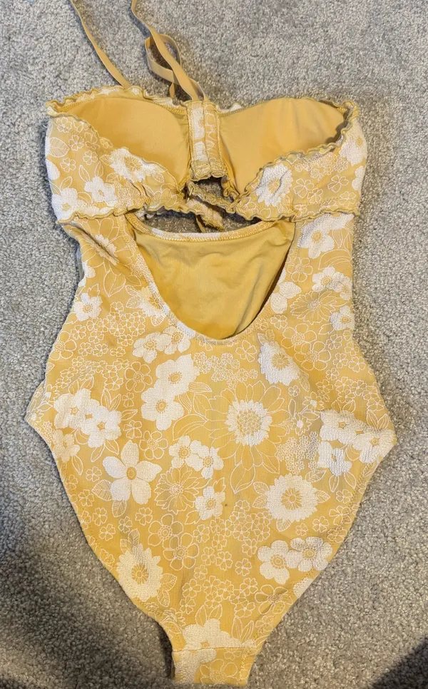 Aerie Floral Yellow Bathing Suit - Image 3