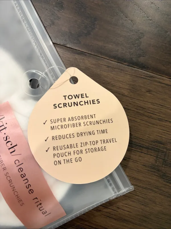 New With Tags Kitsch Microfiber Towel Scrunchies White - Image 5