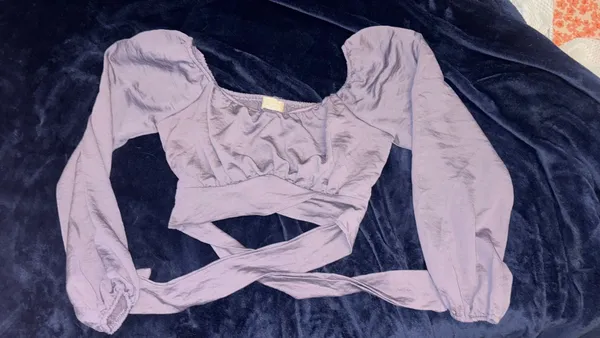 Altar'd State Top Crop Long Sleeve Purple / Lavender - Image 2