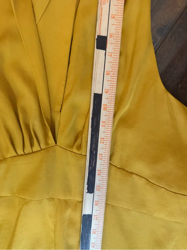 Banana Republic Gold Wrap Waist Halter Maxi Size 14 Dress - Image 8
