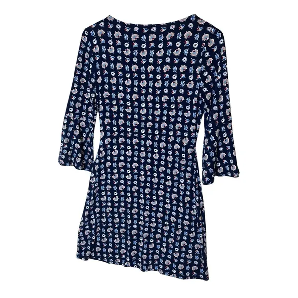 Boden Dress Womens Floral Leaf Print Flare Sleeve Stretch Knee Length Boho Sz 4 - Image 7