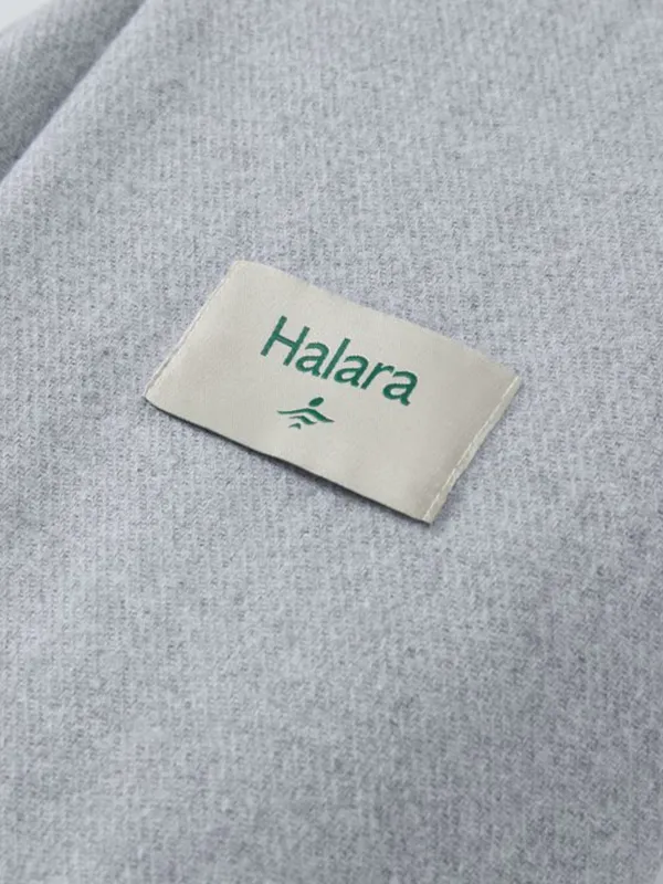 Halara Knit Fringe Casual Scarf Grey Cozy + Soft Winter Vacation - Image 4