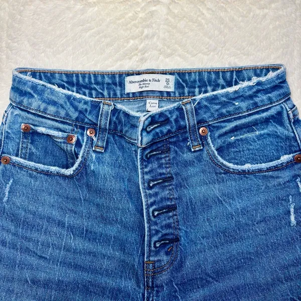 Abercrombie & Fitch Curve Love High-Rise Button Fly Skinny Jeans – Size 25 - Image 2