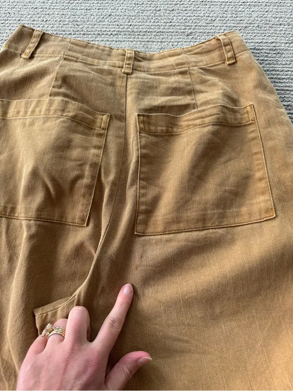 Universal Threads Camel Tan Barrel Leg Utility Tapered Pants Sz 4 - Image 8